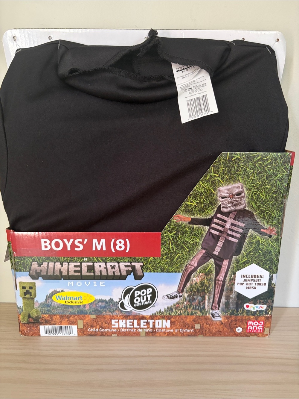 Minecraft New! Boys' pop-out Skeleton Costume - Black size M 8